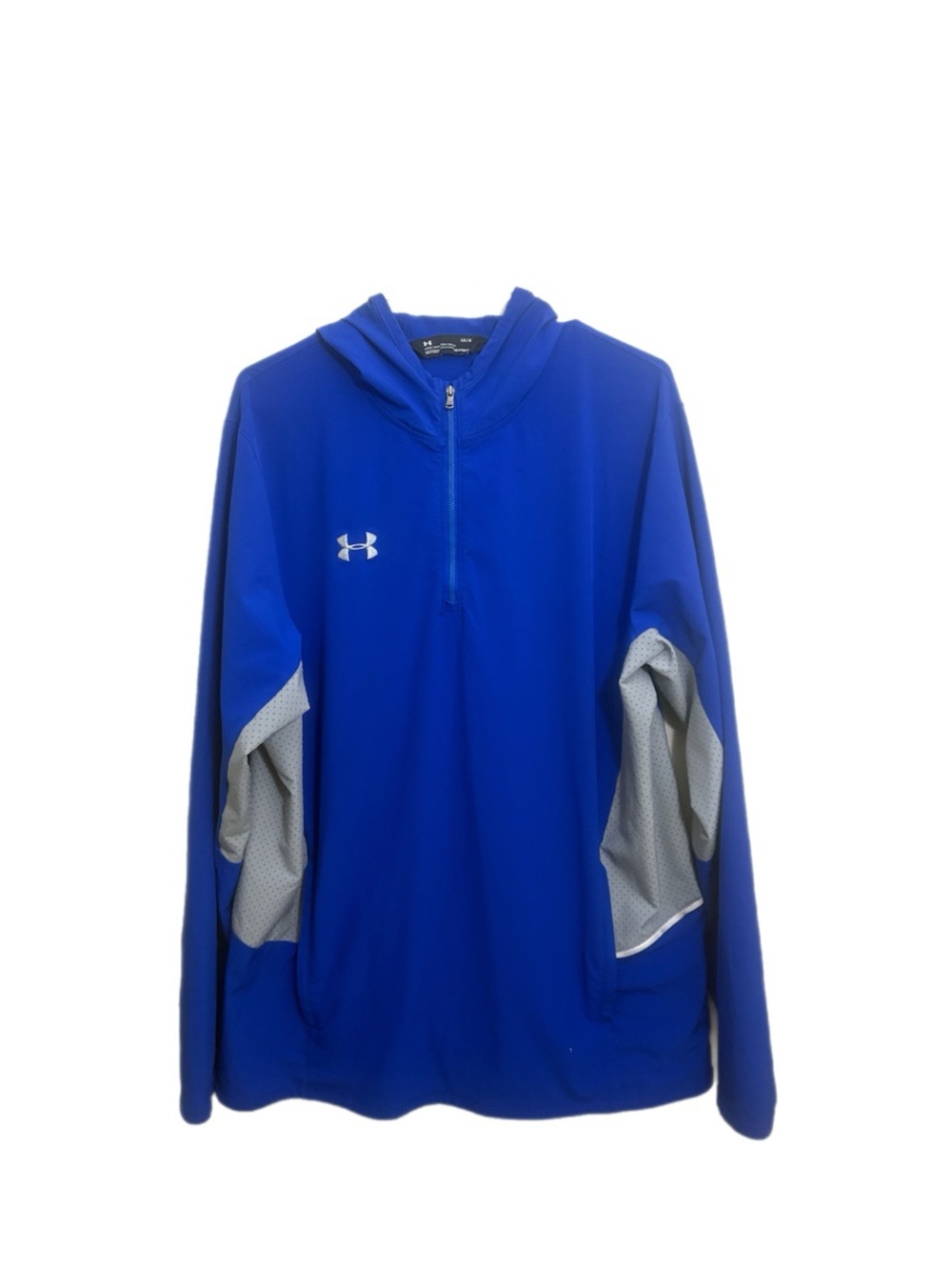 Under Armour Men's Royal Blue Hooded Half-Zip Performance Jacket